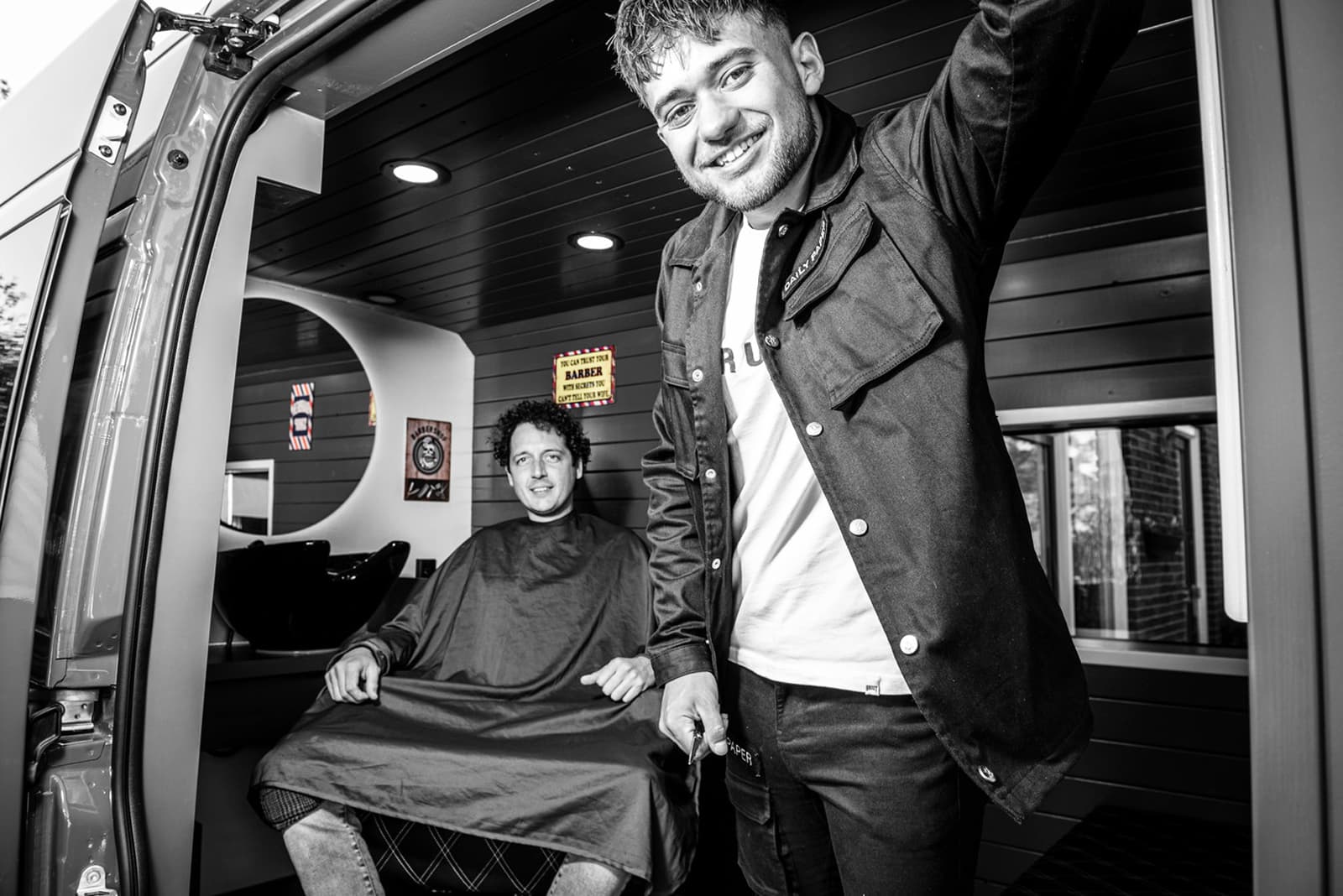 Barber on Wheels in actie